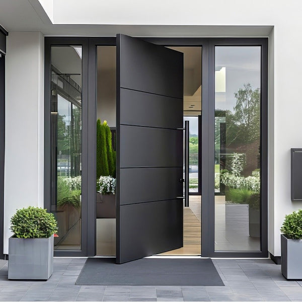 Exklusive Pivot-Karusselltüren aus Aluminium – Modernes Türsystem für Innenräume & Terrassen