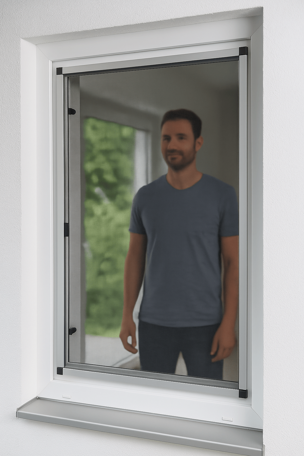 MRS - Moskitonetz für PVC - Fenster – in Holzdekor erhältlich - Perfektbaushop